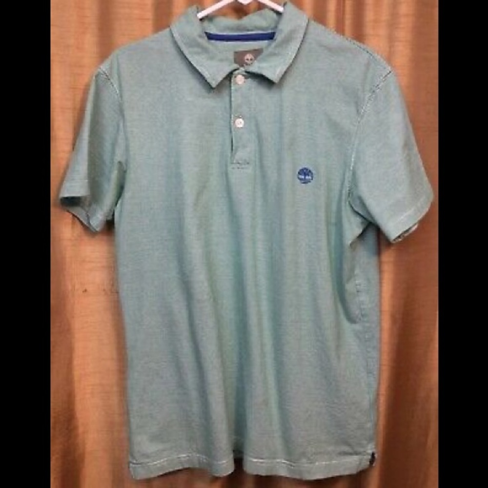Timberland Green Striped Polo Shirt